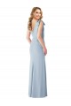V-Back Bow Shoulder Trumpet Bridesmaid Dress