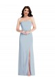 Strapless Scoop Back Maxi Bridesmaid Dress with Front Slit
