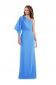 One Shoulder Bell Sleeves Trumpet Bridesmaid Dress