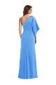 One Shoulder Bell Sleeves Trumpet Bridesmaid Dress