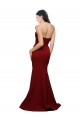 Long Full Length Sweetheart Slim Crepe Bridesmaid Dress with Strapless Bodice