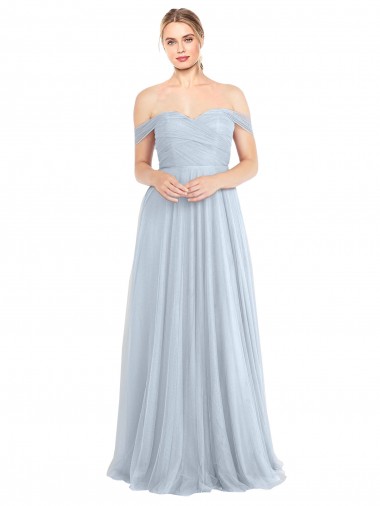 Sweetheart Neckline Off the Shoulder Tulle Bridesmaid Dress