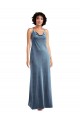 Cowl Neck Velvet Maxi Slip Bridesmaid Dress