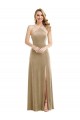 High Neck Halter Open Back Long Velvet Maxi Bridesmaid Dress