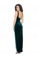 One Shoulder Velvet Front Wrap Bridesmaid Dress 