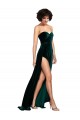 Sweetheart Fluid Velvet Bridesmaid Dress with High Split