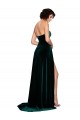 Sweetheart Fluid Velvet Bridesmaid Dress with High Split